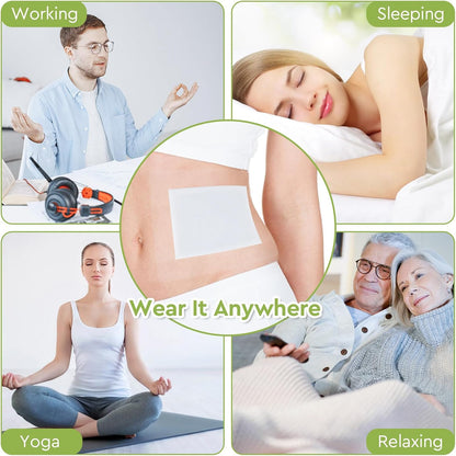 20Pcs Castor Oil Pack Wrap, Castor Oil Patches for Abdominal Area, Silicone Gel Technology for Gentle Sensitive Skin Comfort, Low Sensation Wear, Painless Removal