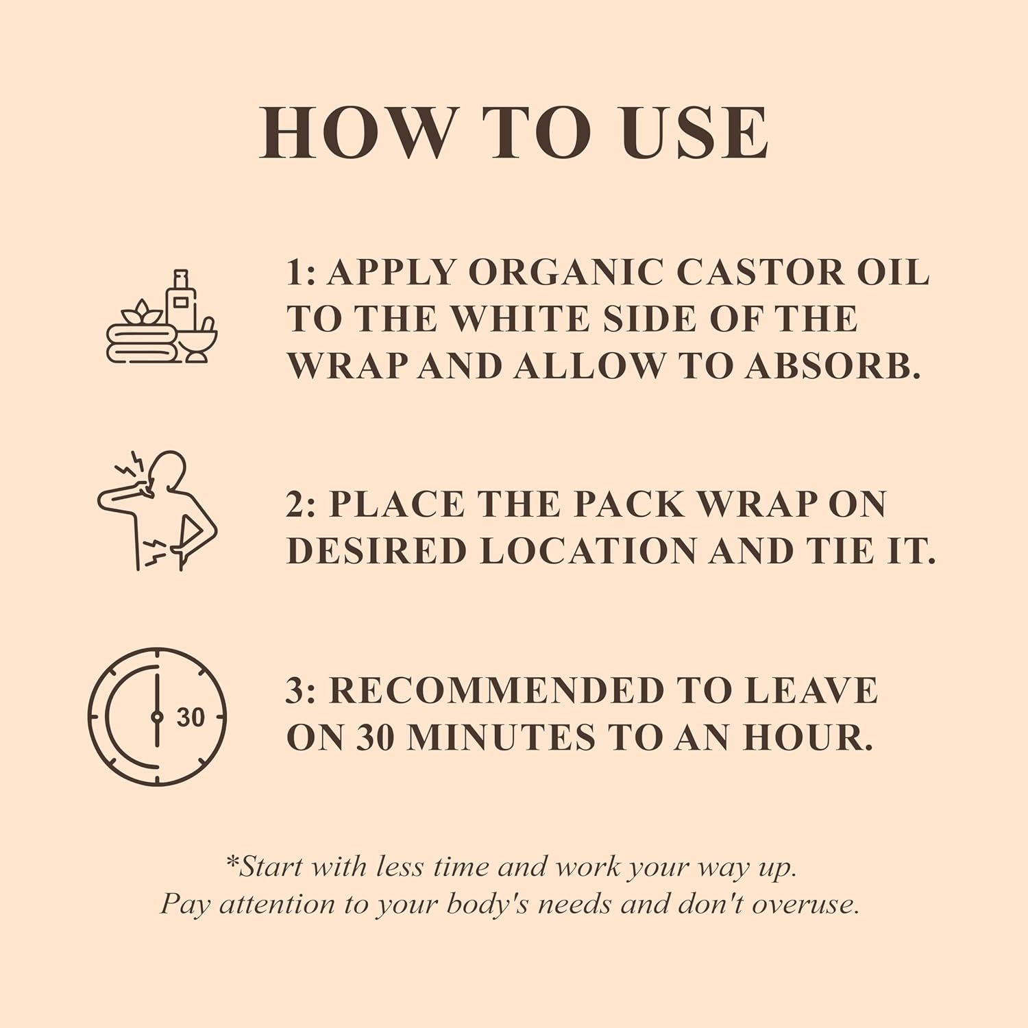 Castor Oil Pack Wrap | Organic Castor Oil 16 Oz | Reusable Wraps | Durable Comfortable Pack Wraps | Adjustable Elastic Straps | Neck and Stomach